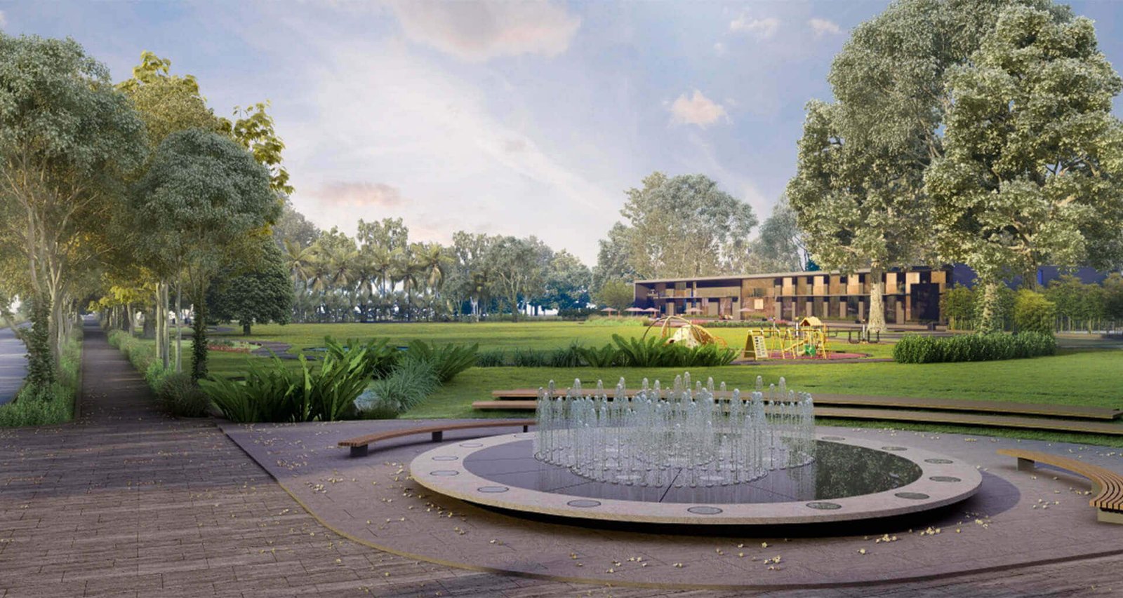 Central Water Fountain & Promenade